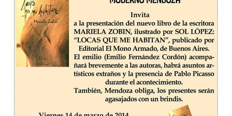 La escritora mendocina Mariela Zobin presenta "Locas que me habitan"