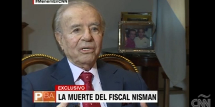 Para Menem, a Nisman lo mandó a matar un sector del Gobierno de CFK