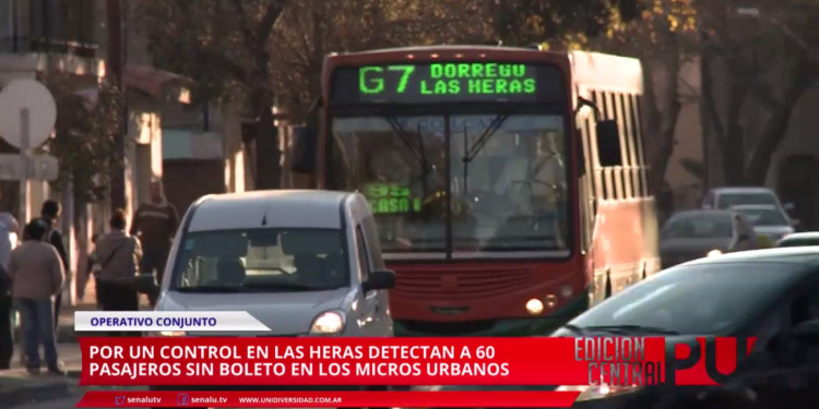 Control de colectivos detectó pasajeros sin boletos