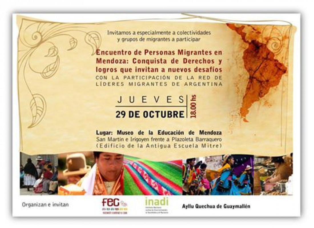 Encuentro de personas migrantes en Mendoza