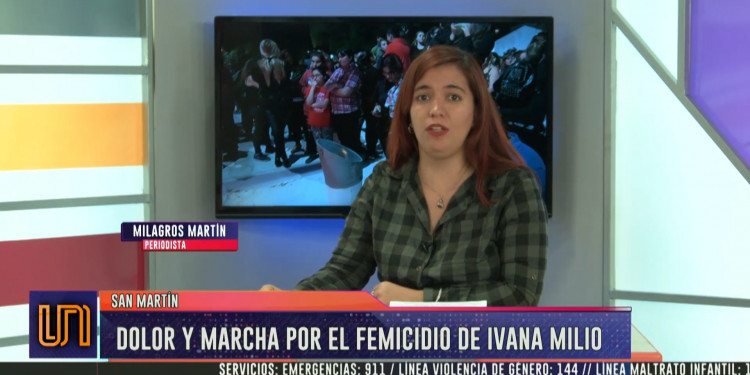 Dolor en la marcha por el femicidio de Ivana Milio