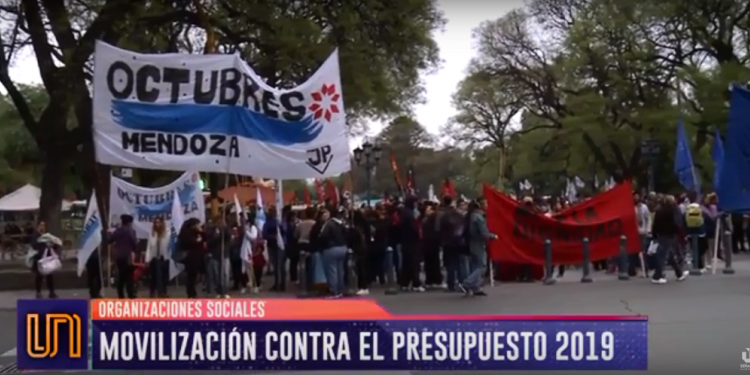Movilización en Mendoza contra el Presupuesto 2019
