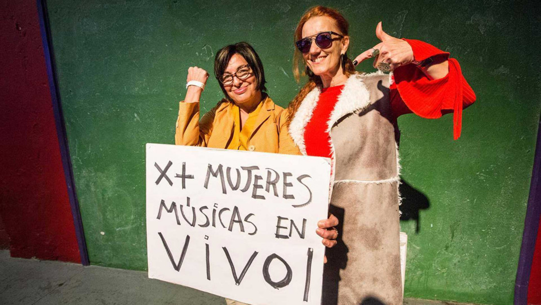 imagen Integrantes del colectivo “X más músicas mujeres en vivo”