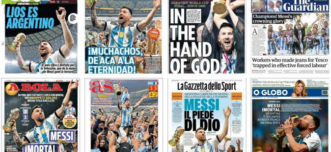 "En la mano de Dios": los medios del mundo reflejaron el triunfo de Argentina