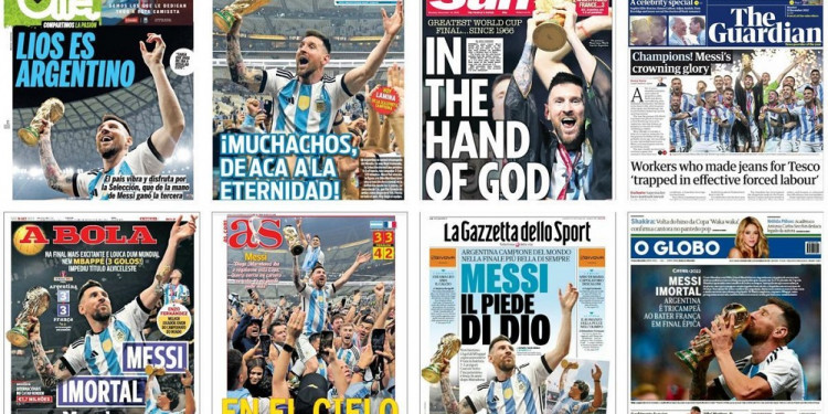 "En la mano de Dios": los medios del mundo reflejaron el triunfo de Argentina
