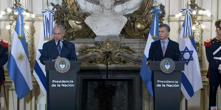 En vivo: declaración conjunta de Mauricio Macri y Benjamin Netanyahu