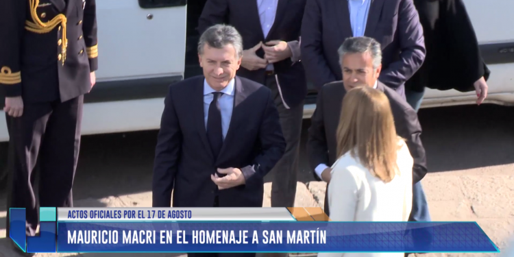 Mauricio Macri en el homenaje a San Martín