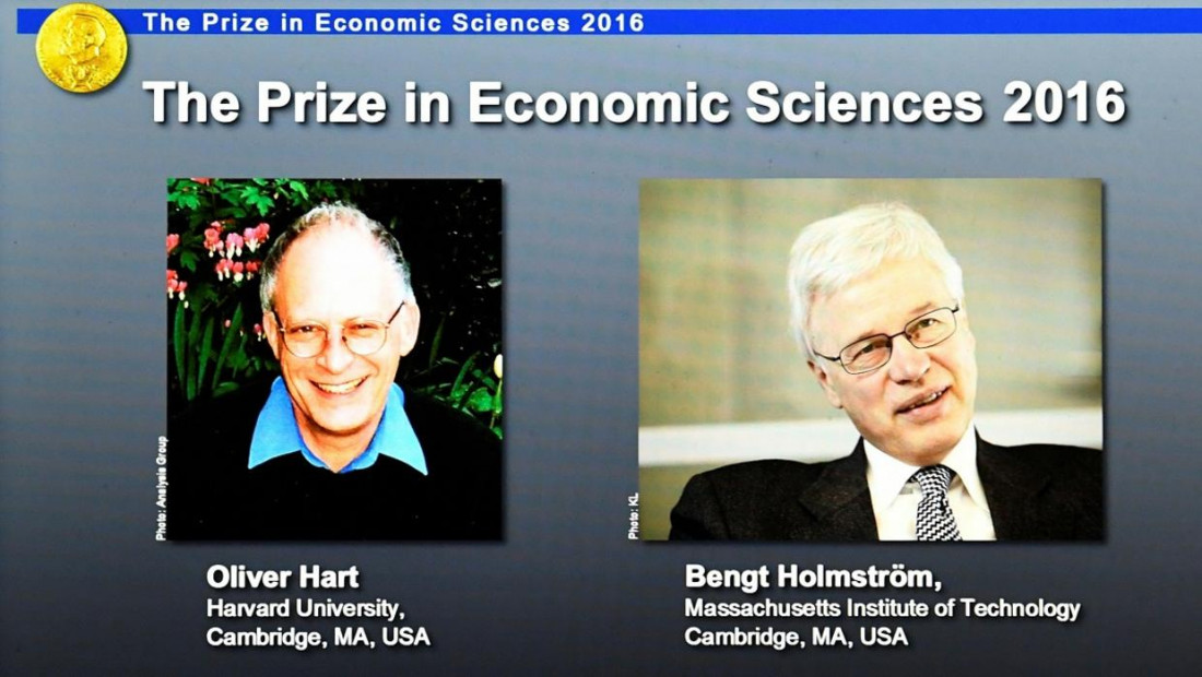 El Nobel de Economía fue adjudicado a Holmström y a Hart