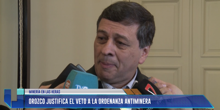 Orozco justifica el veto a la ordenanza antiminera