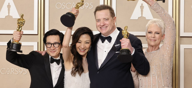 "Todo en todas partes al mismo tiempo", la más premiada de la noche de los Oscar 2023