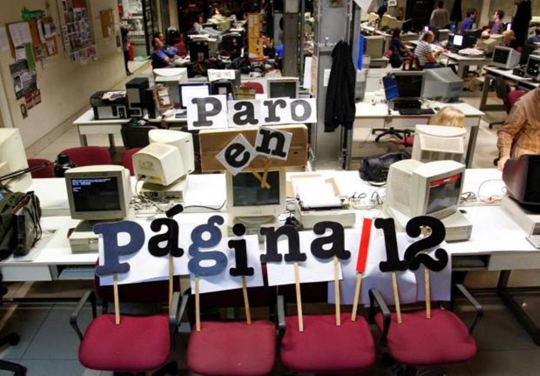 Paro en Página 12: no salió el diario de papel