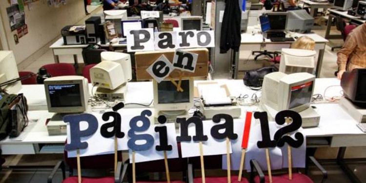 Paro en Página 12: no salió el diario de papel