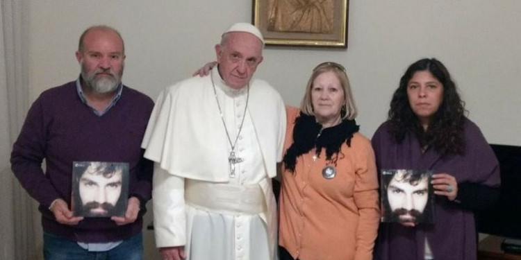 El Papa recibió en el Vaticano a la familia de Maldonado 