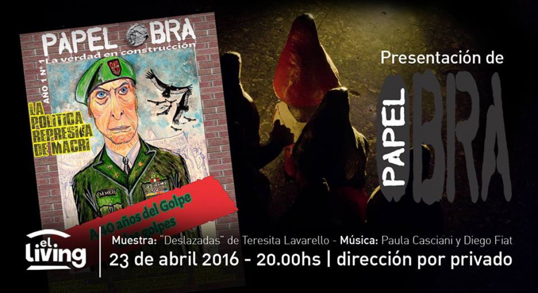 Este sábado llega el lanzamiento de la Revista Papel Obra