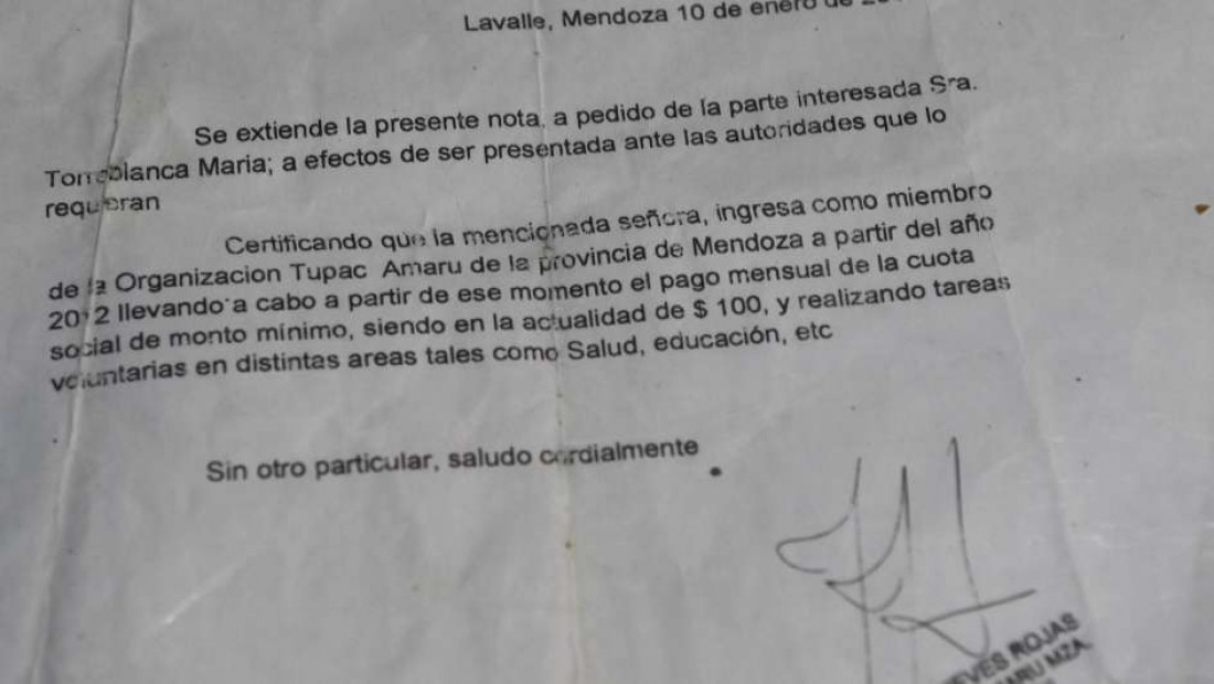 Denunciaron que ex integrantes de la Tupac usurparon casas en Lavalle