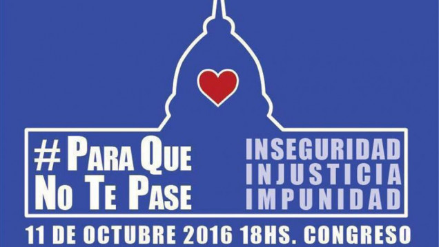 imagen Marchan contra la inseguridad bajo el lema "Que no te pase"