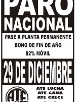 ATE Nacional convocó a un paro para el 29 de diciembre