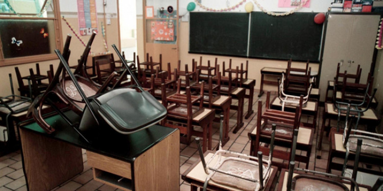 En el primer día de clases el paro docente se hizo sentir