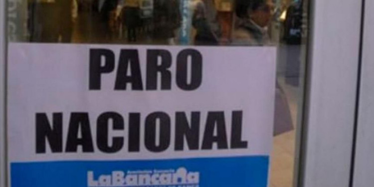 Anunciaron paro bancario para este viernes