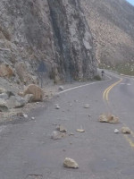 Alta montaña: cortan tránsito en la Ruta 7 por derrumbes