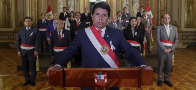 Quiebre institucional en Perú: Castillo disolvió el Congreso y declaró un toque de queda