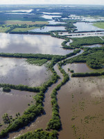 Inundaciones y rutas cortadas en las provincias de Buenos Aires y La Pampa