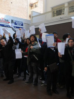 Marcha de los trabajadores de Prensa de Mendoza