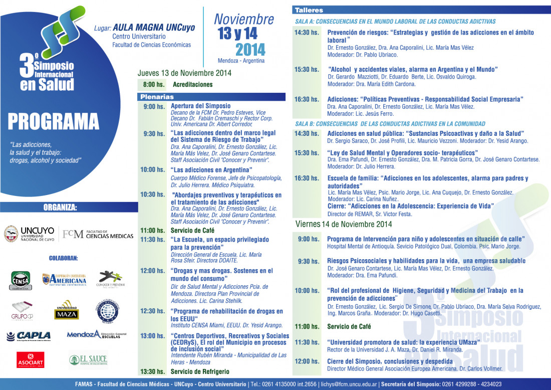 Mañana comienza el 3° Simposio Internacional en Salud 