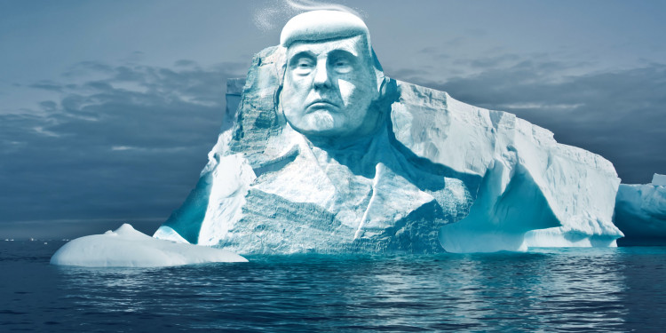 Quieren esculpir el rostro de Trump en un iceberg y filmar el deshielo en vivo