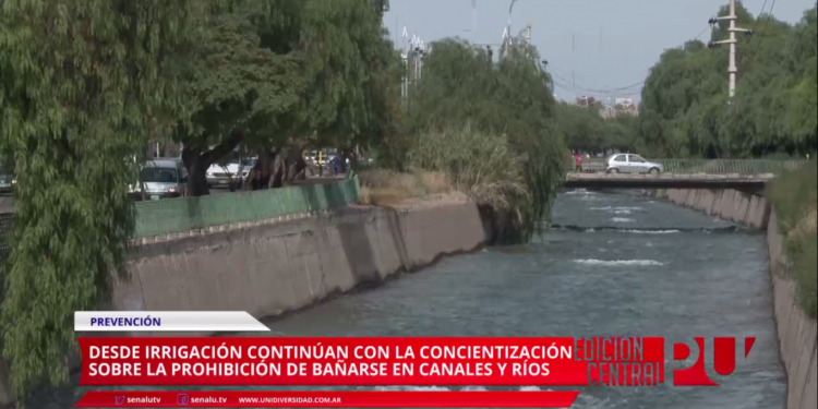 Concientización sobre bañarse en canales y ríos