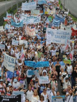 400 mil docentes en plaza de Mayo