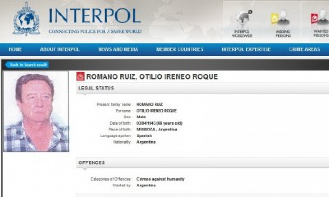 Así es el pedido de captura internacional contra Romano en Interpol