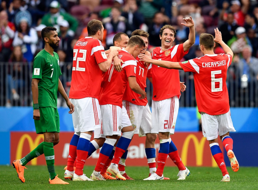 El arranque del Mundial fue una fiesta para Rusia 
