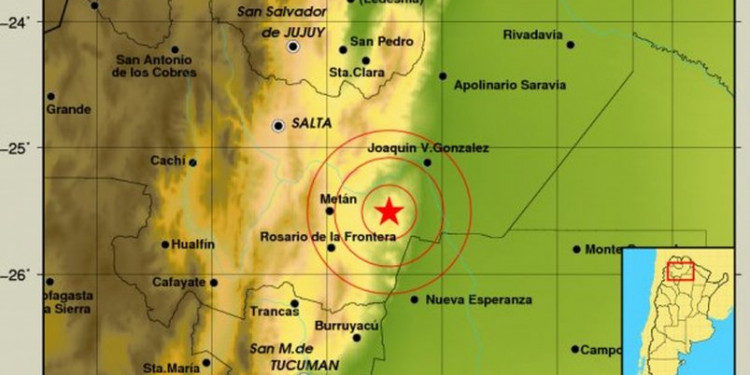 Un sismo de 5.9 grados Richter hizo temblar a Salta