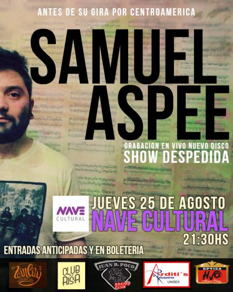 Samuel Aspee musicaliza la Nave Cultural