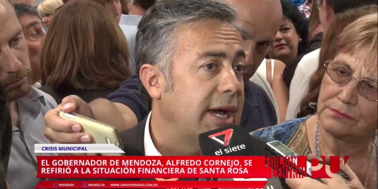 Alfredo Cornejo opina sobre la situación de Santa Rosa