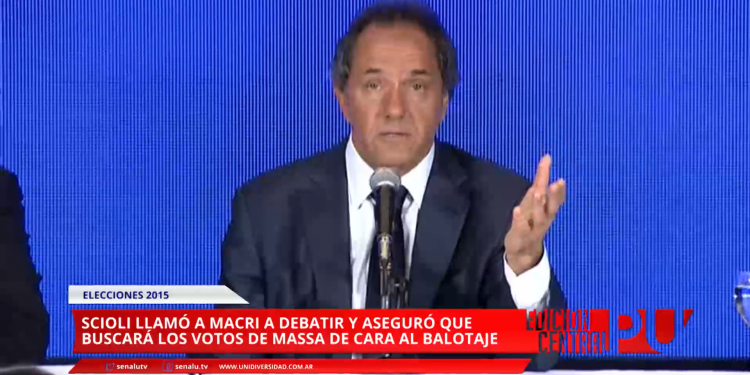 Daniel Scioli llamó al debate