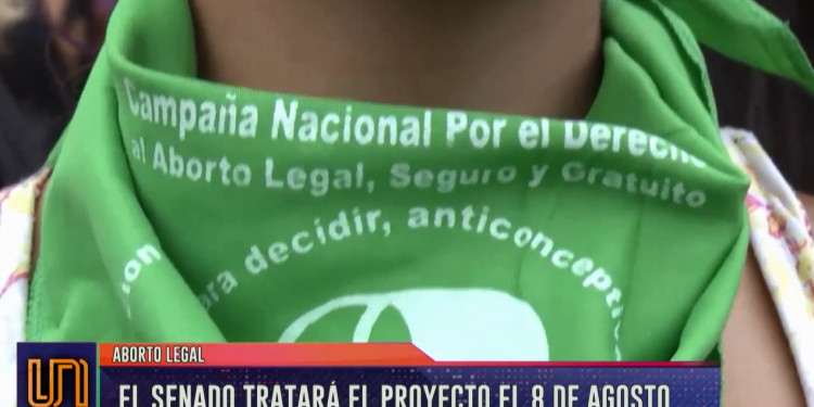 El 8 de agosto se tratará la legalización del aborto en el Senado