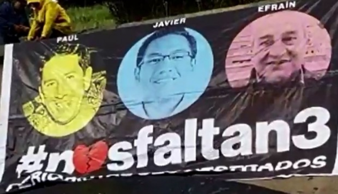 Confirmaron la muerte de los periodistas secuestrados por disidentes de las FARC