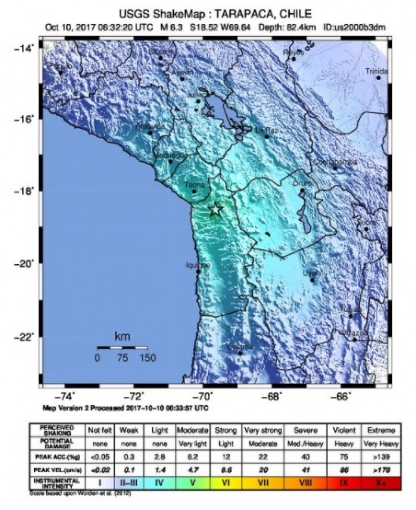 Alarma y daños por un sismo de 6,3 al norte de Chile