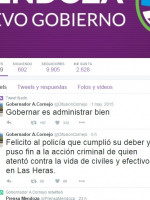 La llamativa felicitación de Cornejo a un policía