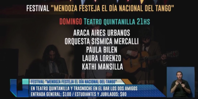 Mendoza festeja el Día Nacional del Tango: La programación