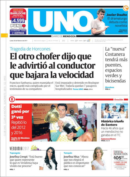 imagen Tapa UNO 20/02/17