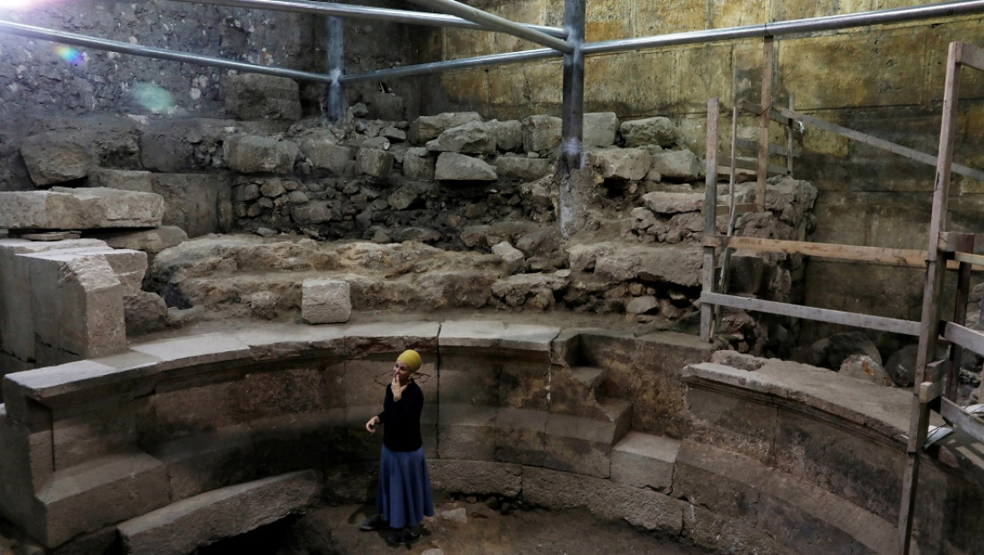 Hallaron un teatro romano debajo del Muro de los Lamentos