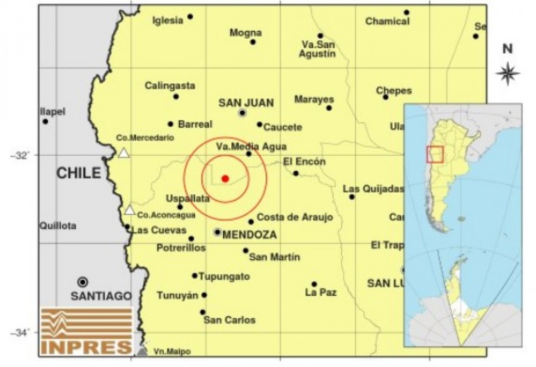 Tembló en San Juan y se sintió fuerte en Mendoza