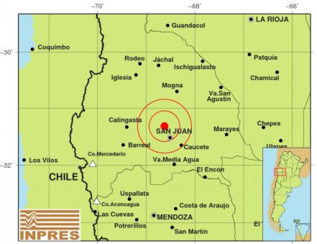 Tembló en San Juan y se sintió en Mendoza