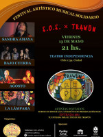 Esta noche, "FESTIVAL ARTÍSTICO MUSICAL SOLIDARIO S.O.S X TRAWÜN"
