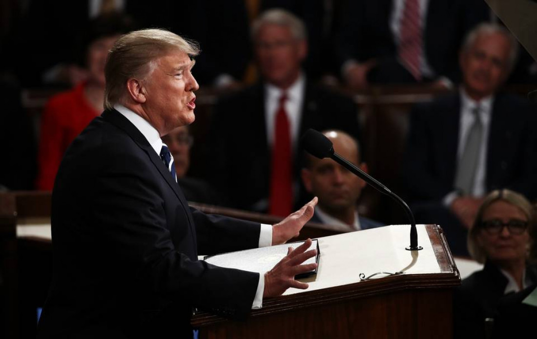 Diez frases destacadas del primer discurso de Trump ante el Congreso