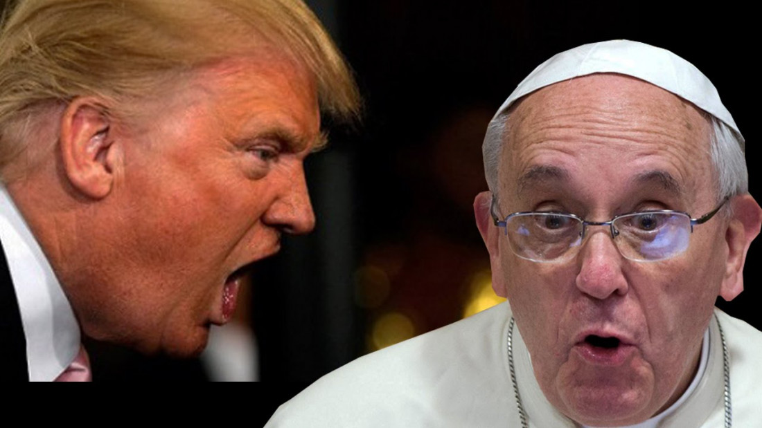 Cruce de palabras entre el Papa y Donald Trump