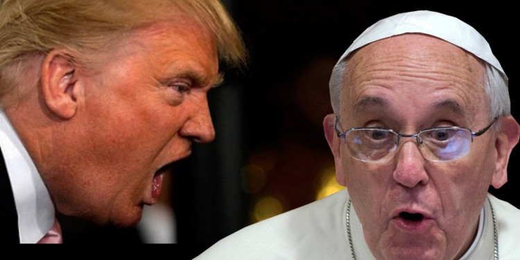 Cruce de palabras entre el Papa y Donald Trump